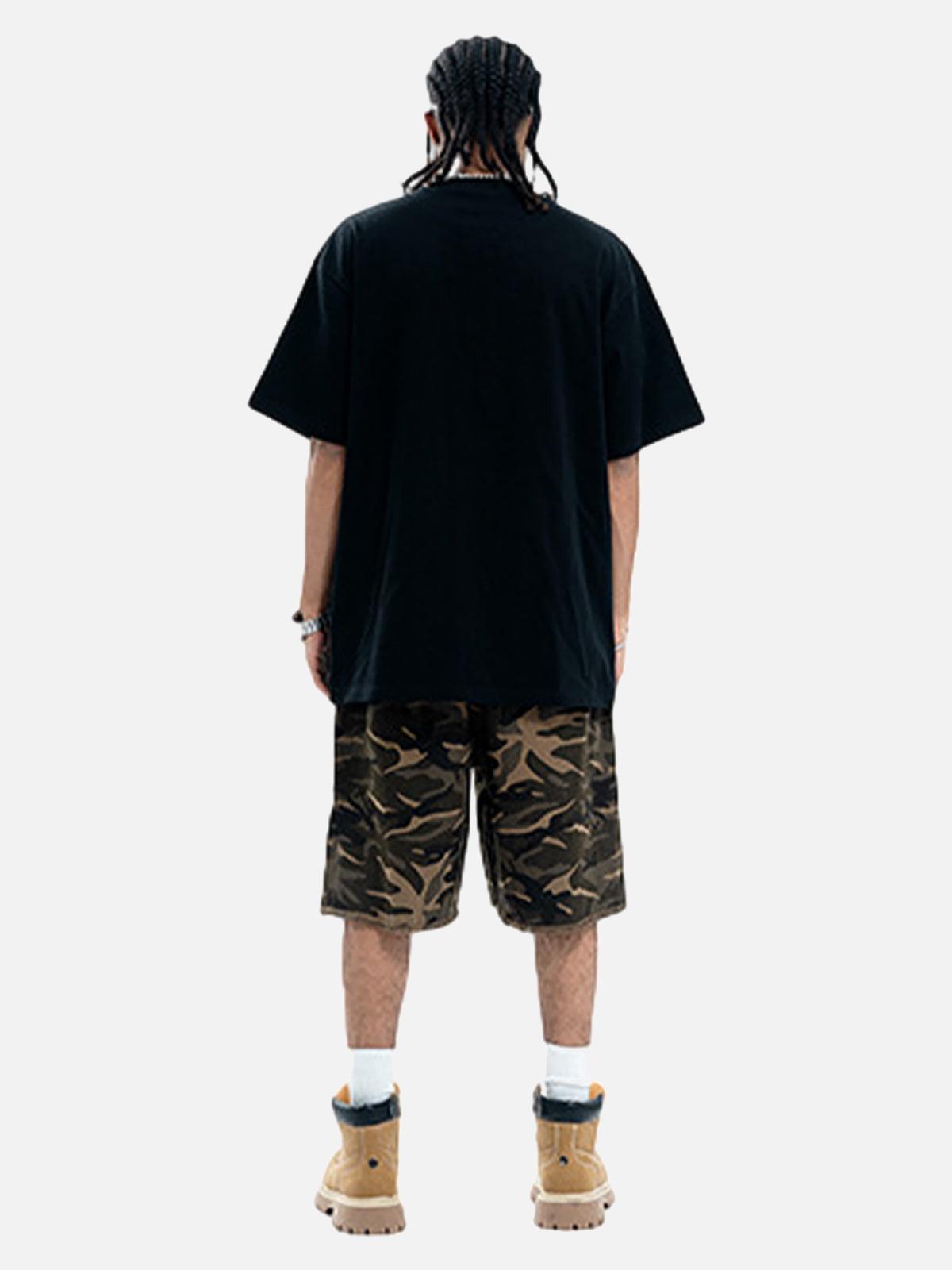 Chain Print Crew Neck T-Shirt