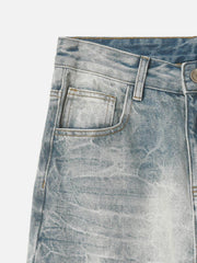 Chain Washed Graphic Jeans