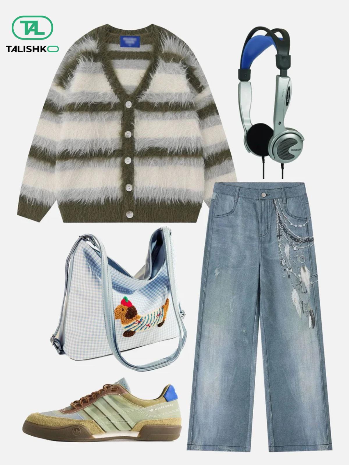 Chains Print Jeans