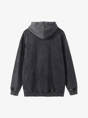 Character Portrait Old Hip-Hop Loose Worn Hoodie