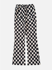 Checkerboard Elastic Horn Pants