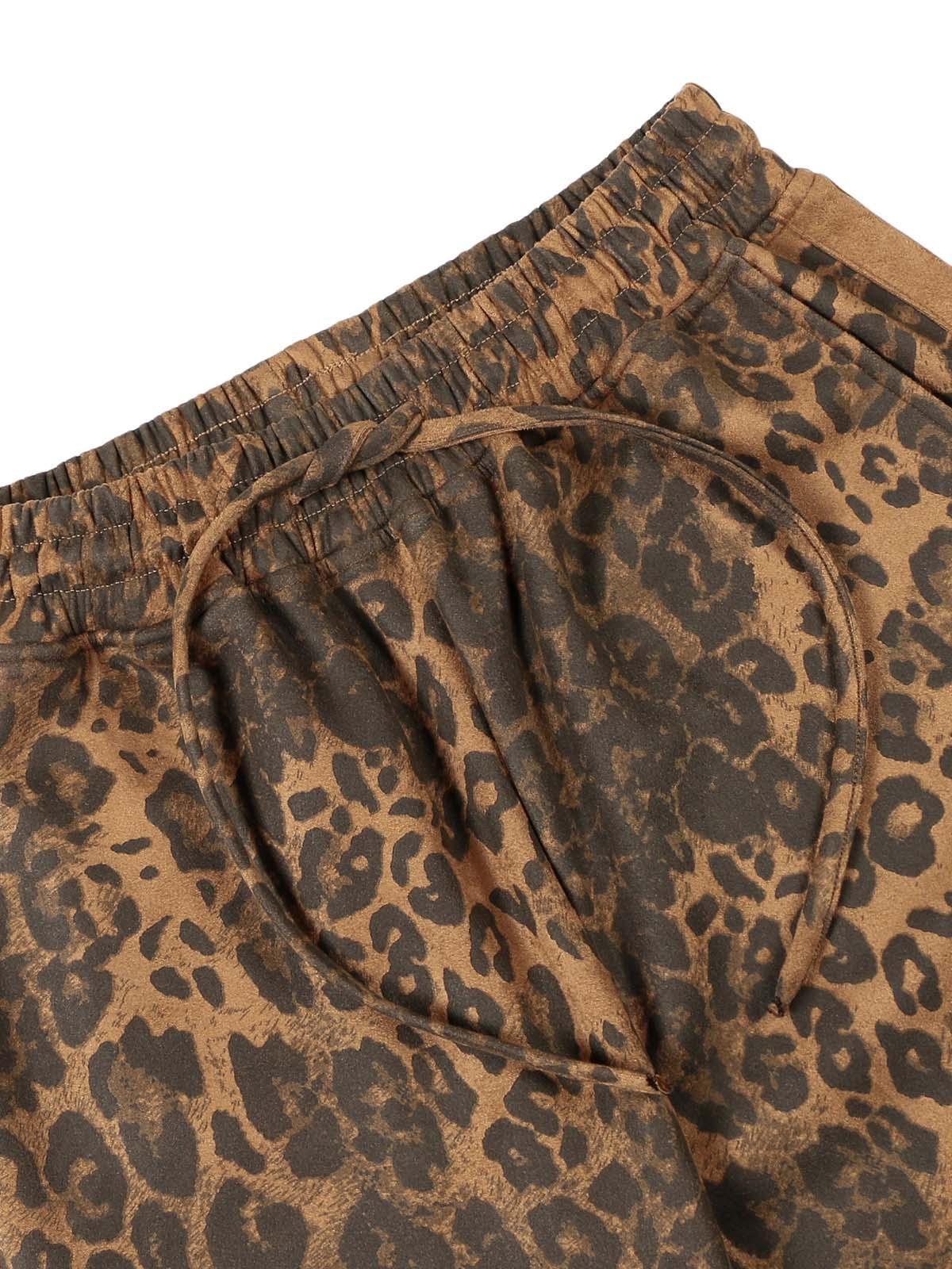 Cheetah Print Suede Pants