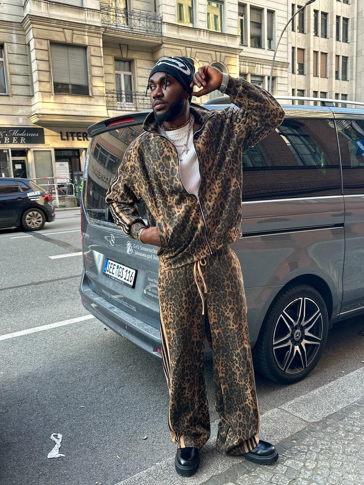 Cheetah Print Suede Pants