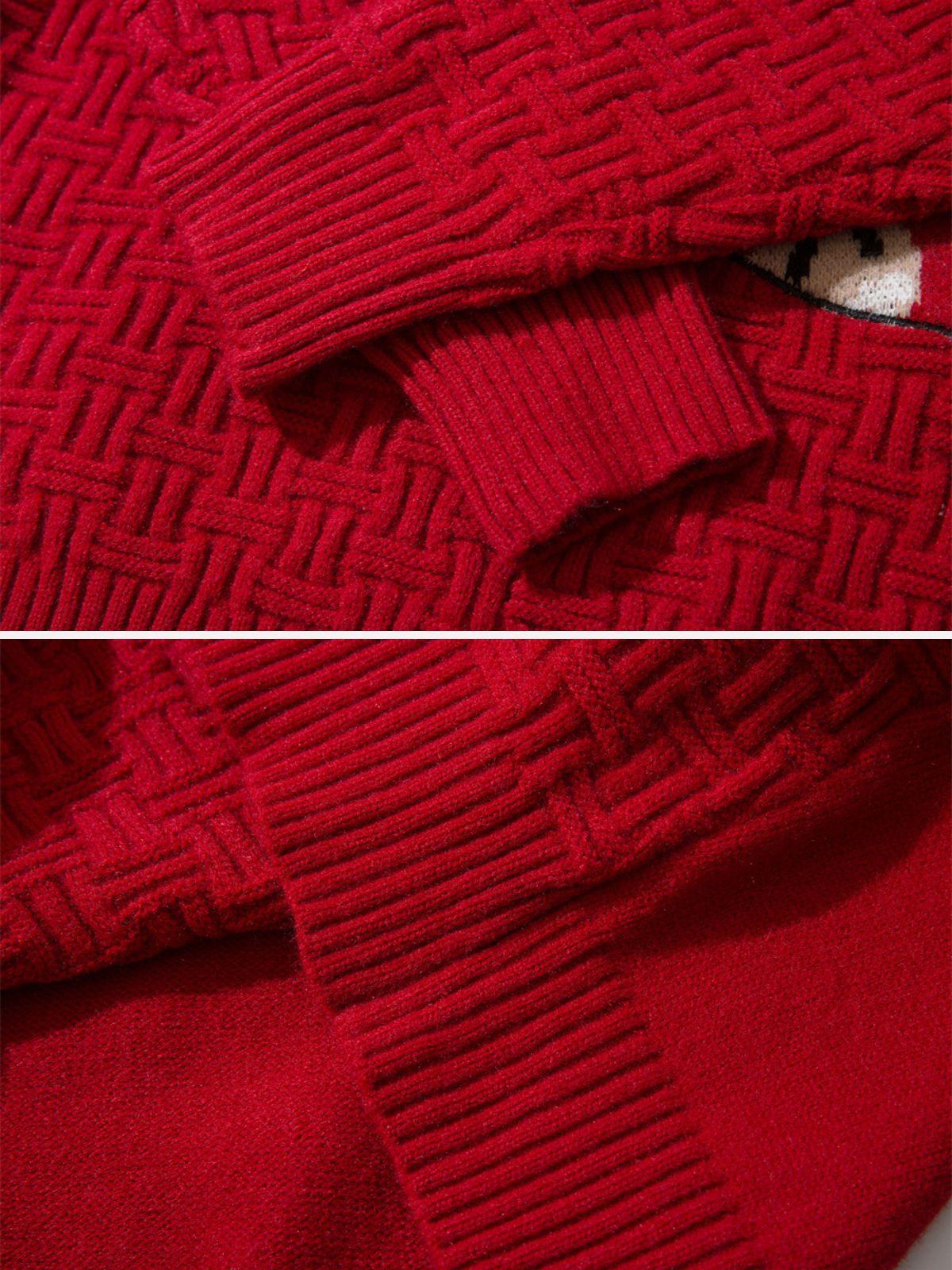 Christmas Socks and Rabbit Print Sweater