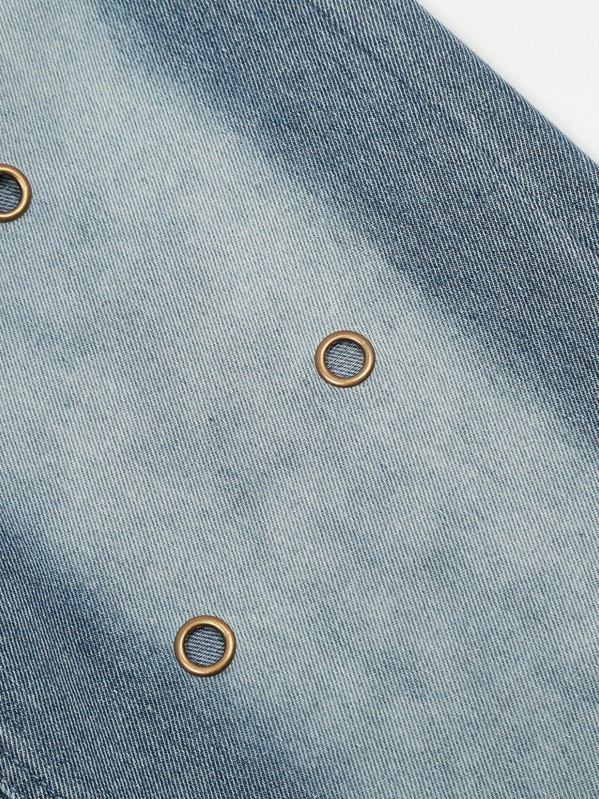 Circle Cut-Out Jeans