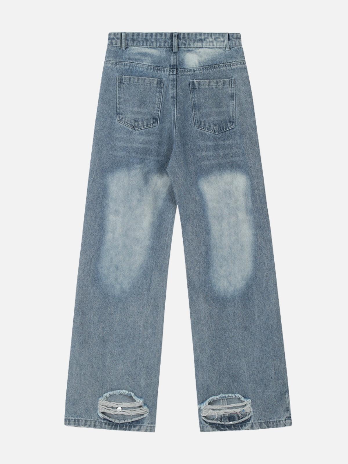 Circle Cut-Out Jeans