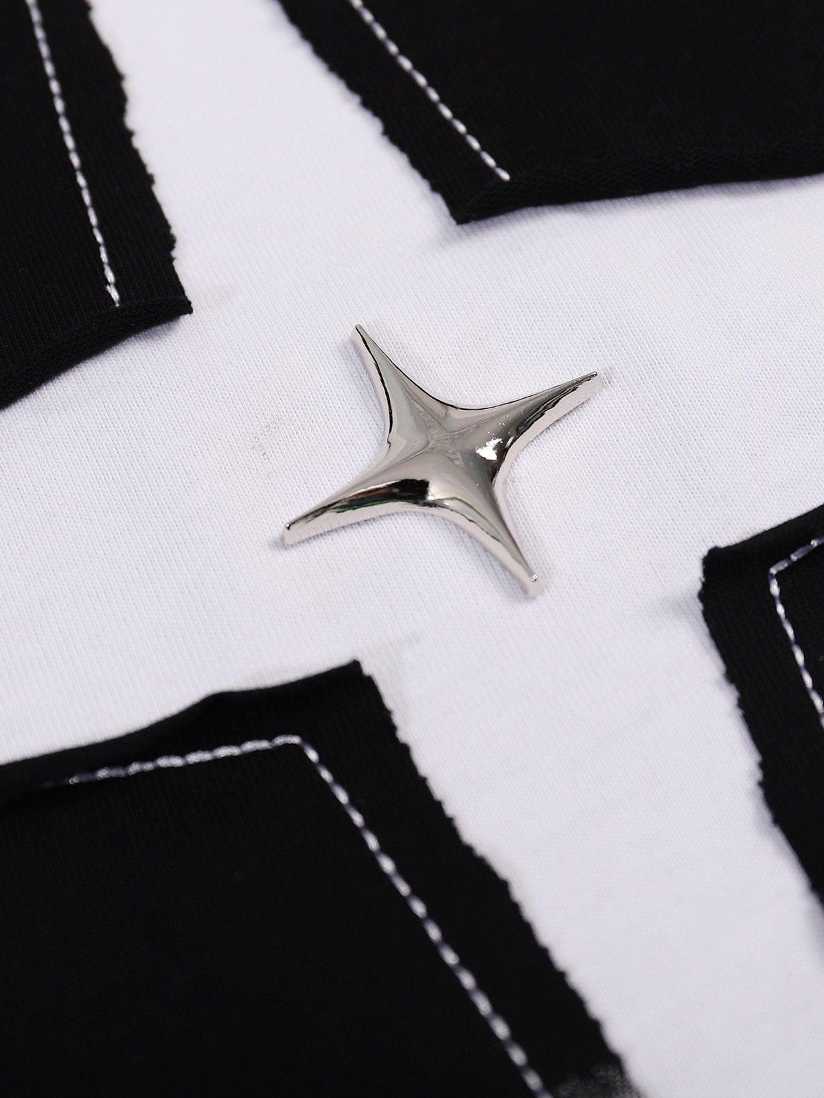 Color Blocking Deconstruct Star Tee