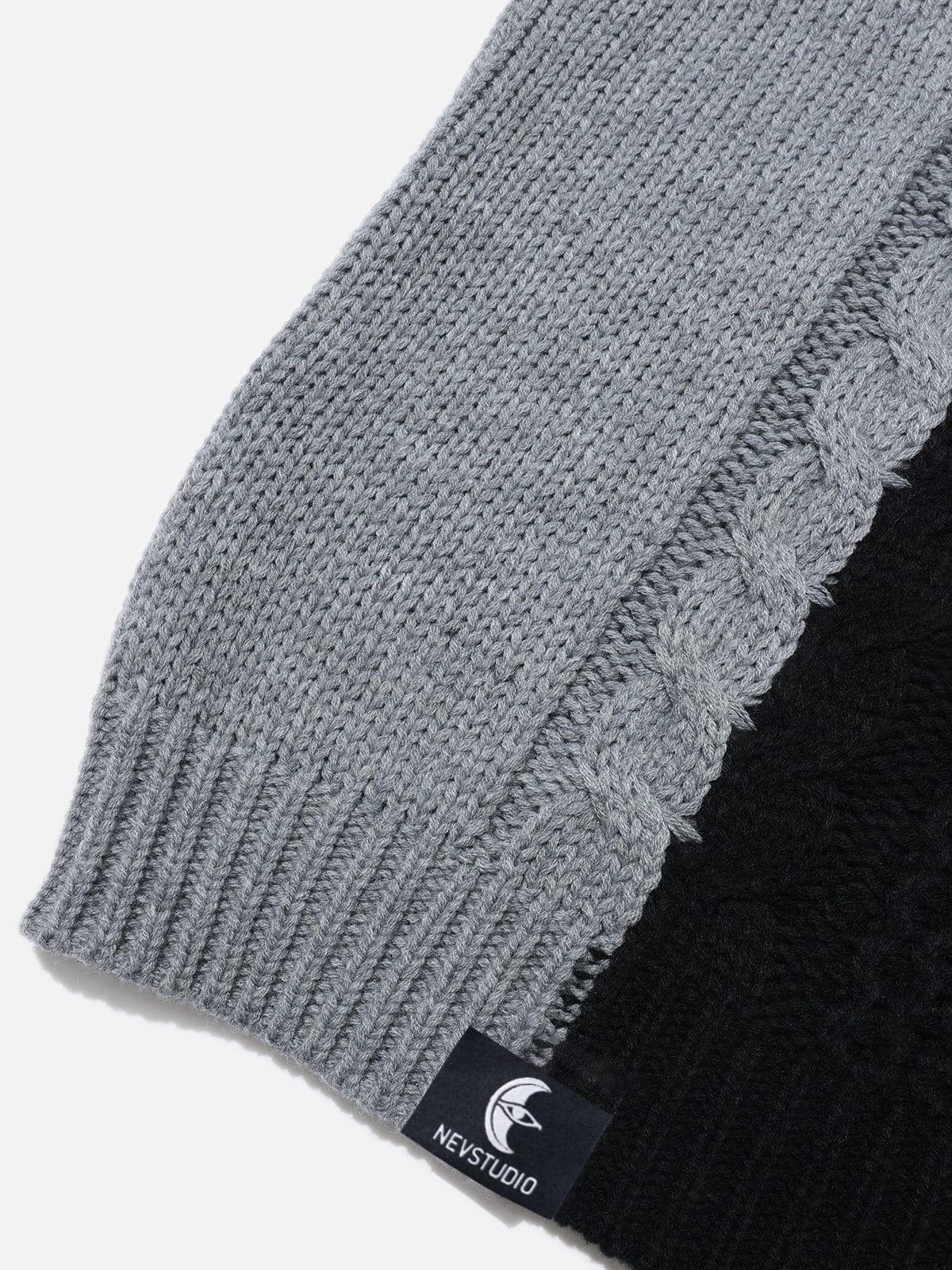 Color Blocking Patchwork Sweater