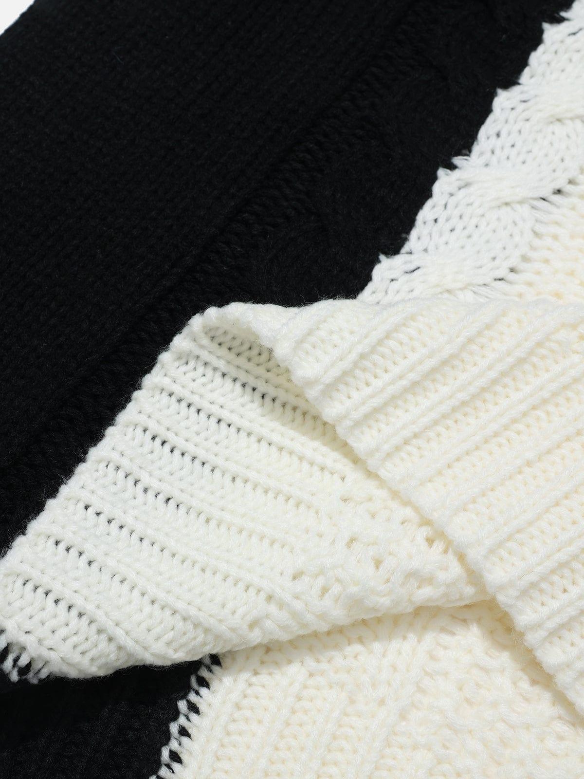 Color Blocking Patchwork Sweater