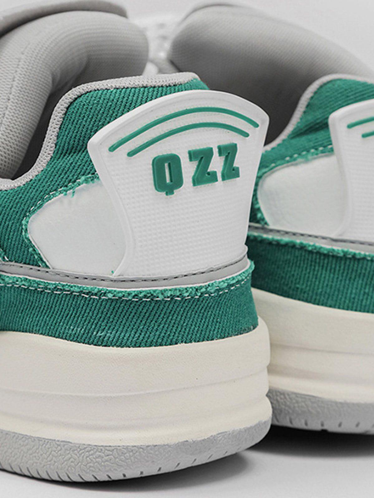 Color Blocking Thick Bottom Skate Shoes