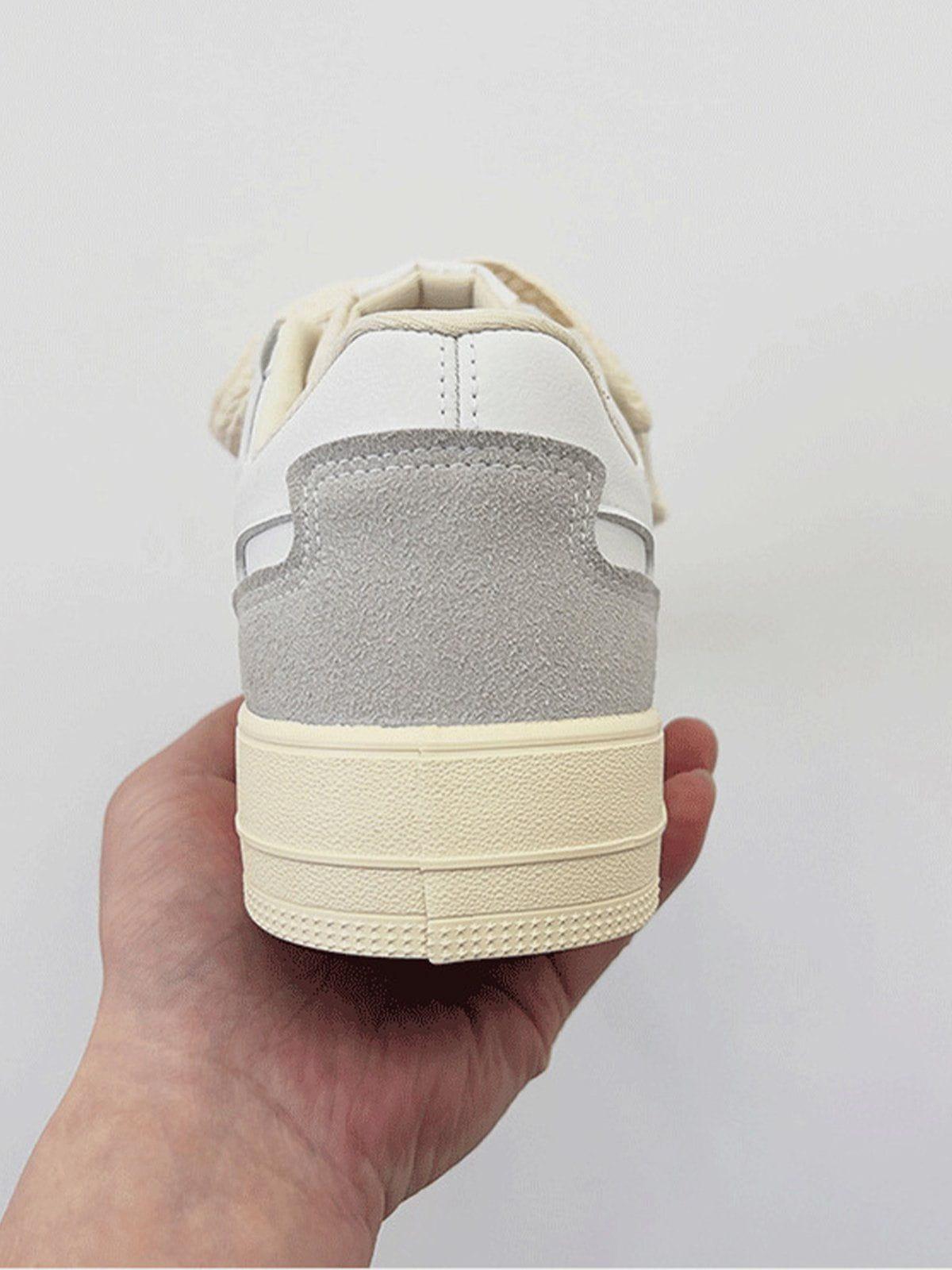 Colorblock Rope Trim Skate Shoes