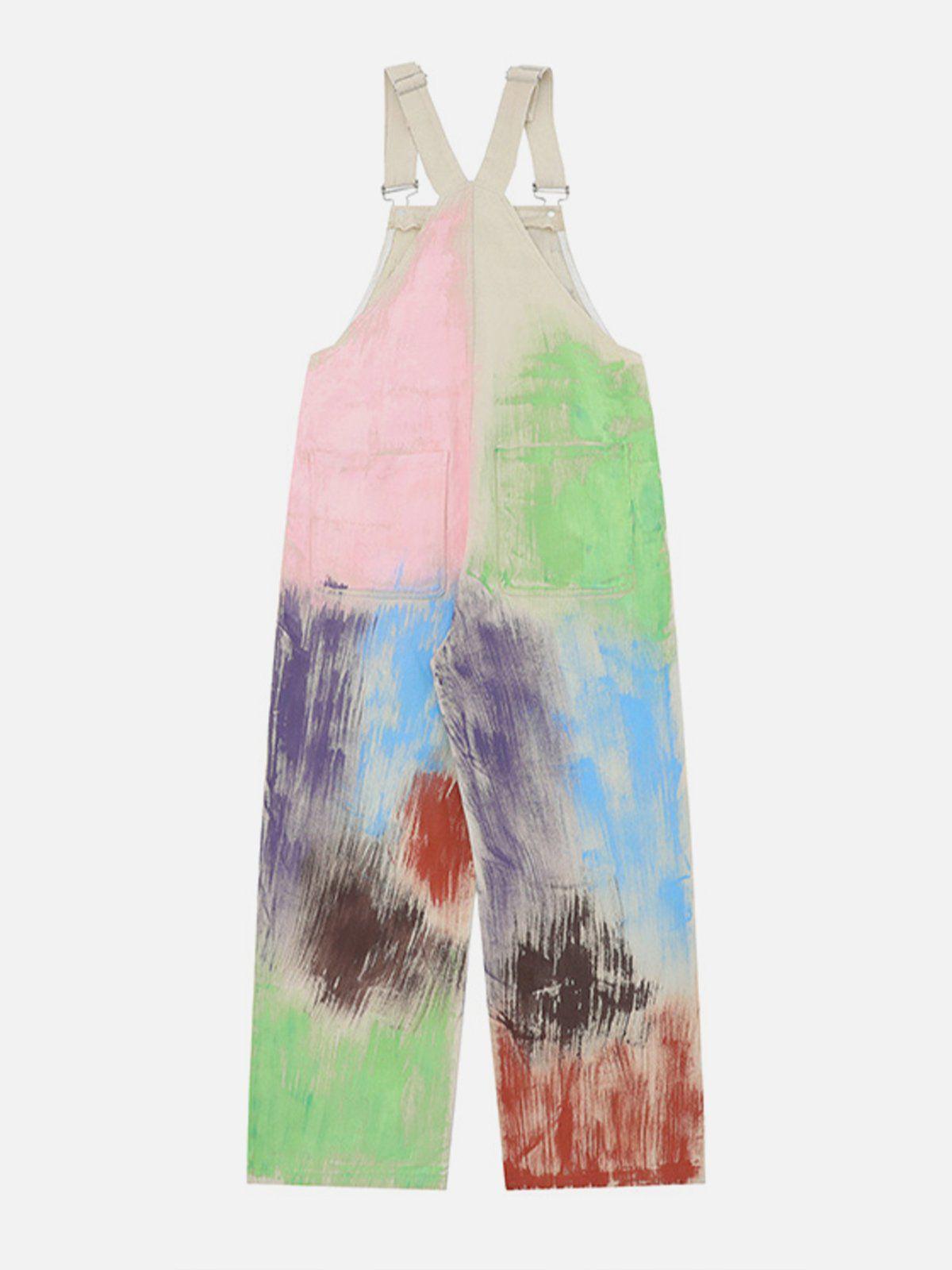 Colorful Graffiti Overalls