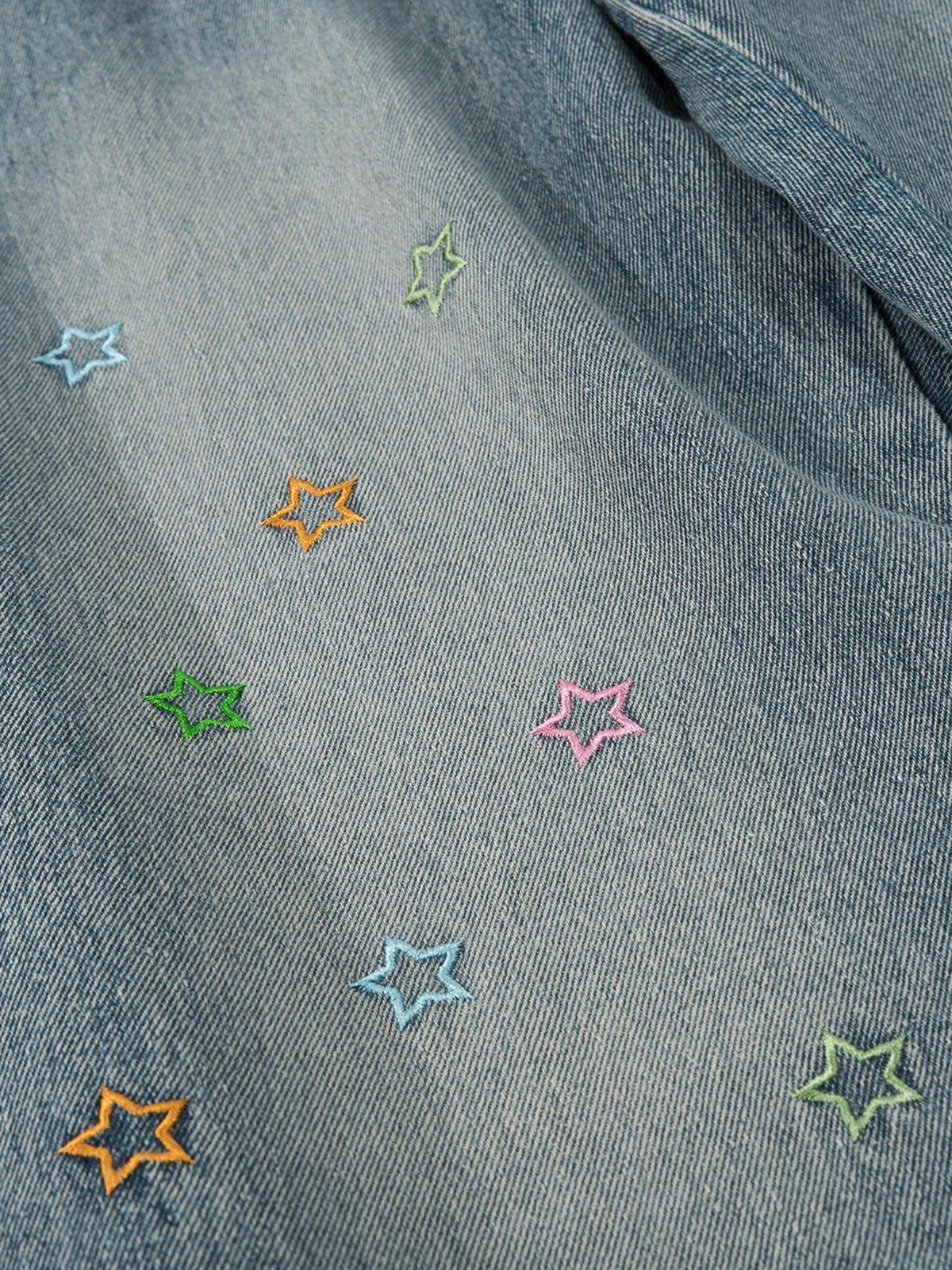 Colorful Star Loose Jeans