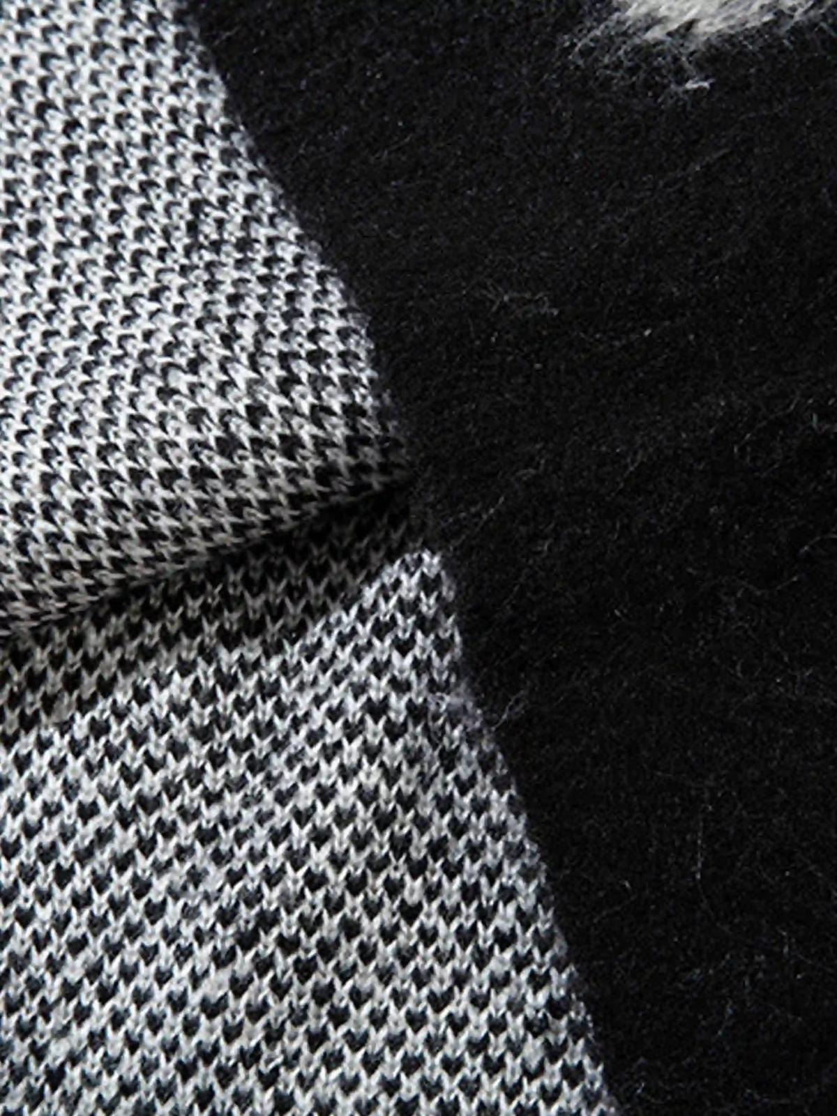 Contrast Color Cross Sweater