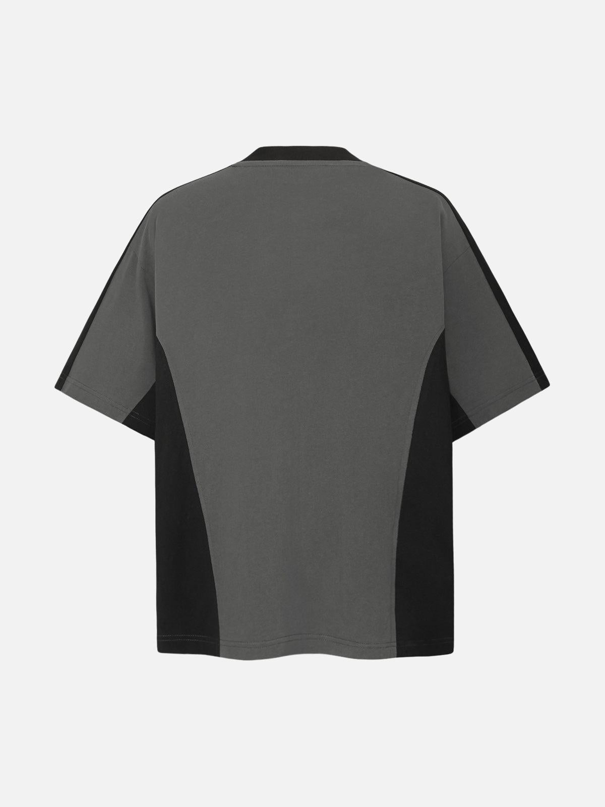 Contrast Color Short Sleeve T-Shirt