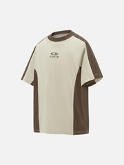 Contrast Color Short Sleeve T-Shirt