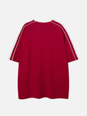 Contrast Paneled Raglan Sleeve Tee