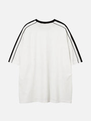 Contrast Paneled Raglan Sleeve Tee
