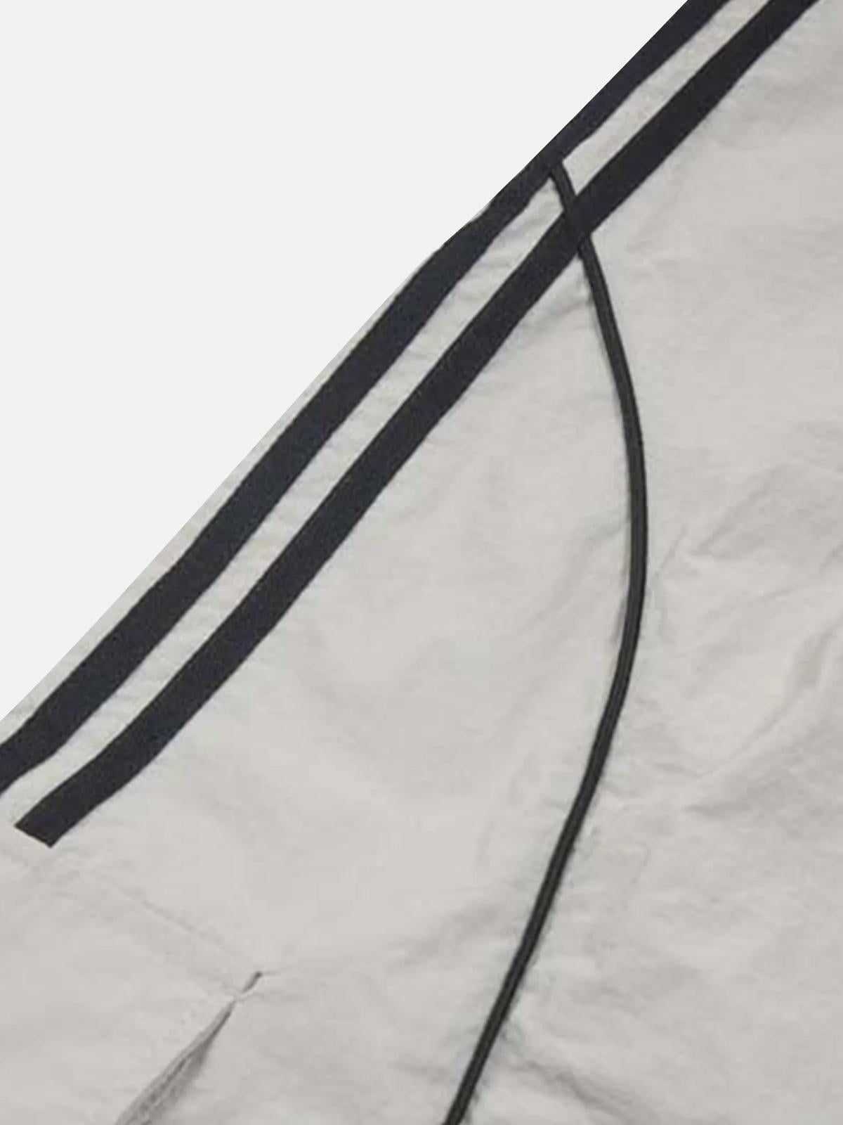 Contrast Striped Drawstring Sweatpants