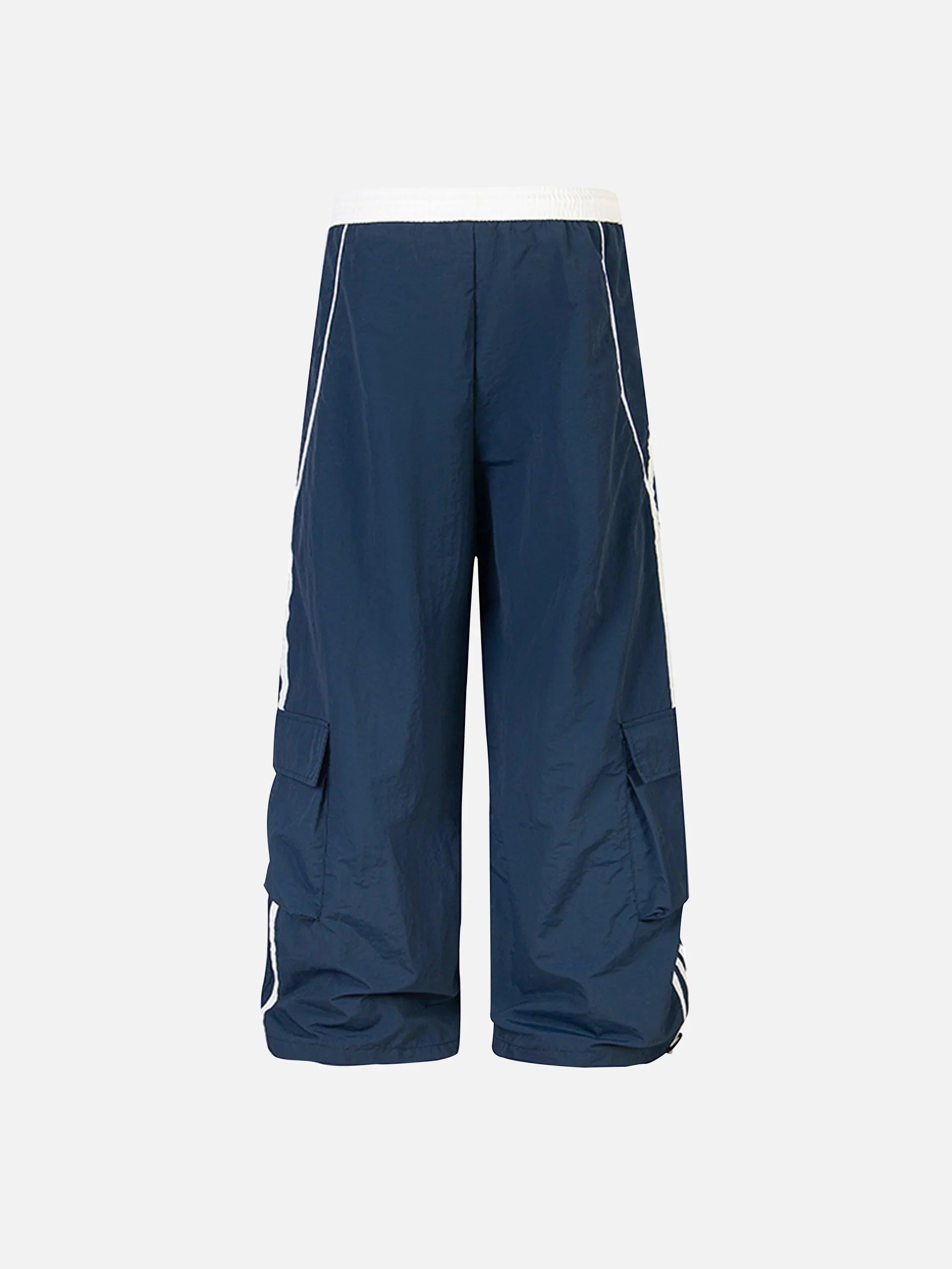 Contrast Striped Drawstring Sweatpants