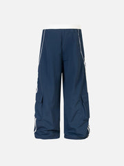 Contrast Striped Drawstring Sweatpants
