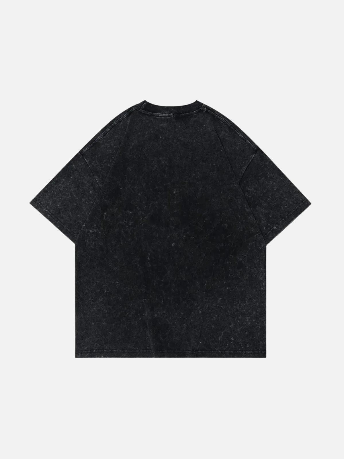 Crack Letter Print Tee