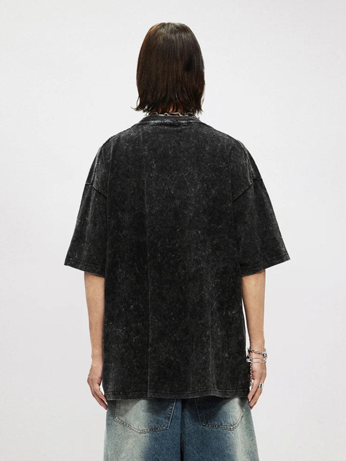 Crack Letter Print Tee