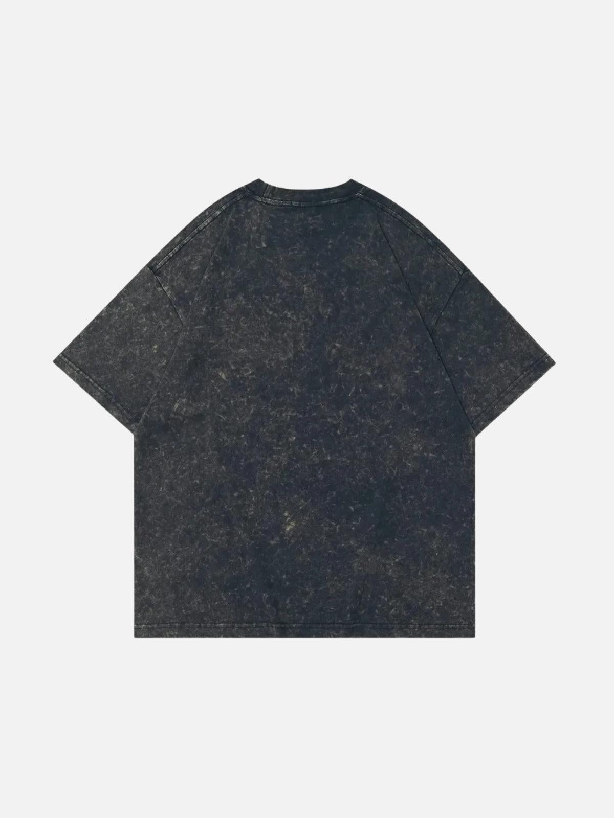 Crack Letter Print Tee
