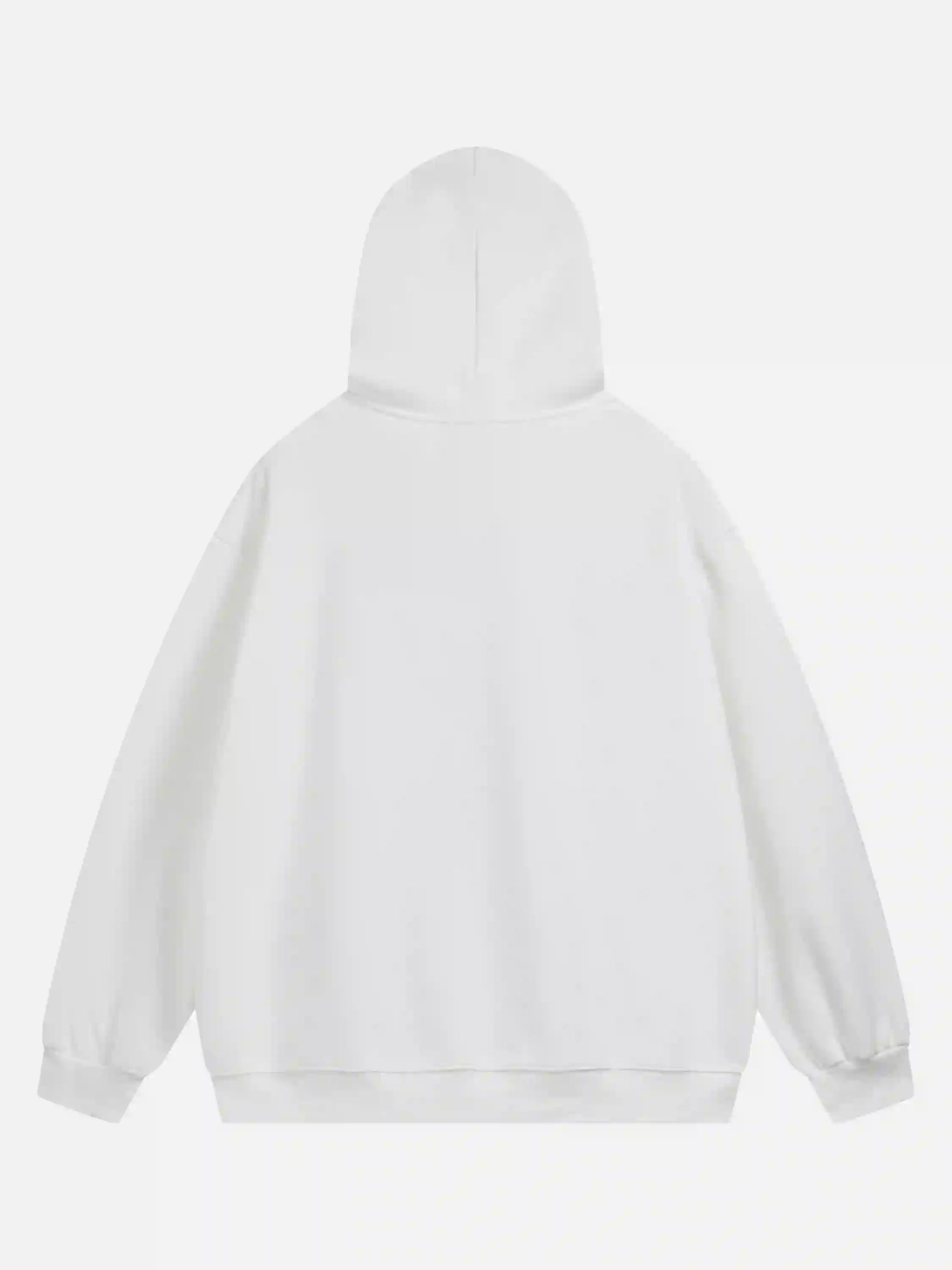 Creative Handshake Print Hoodie