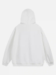 Creative Handshake Print Hoodie