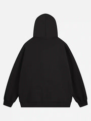 Creative Handshake Print Hoodie
