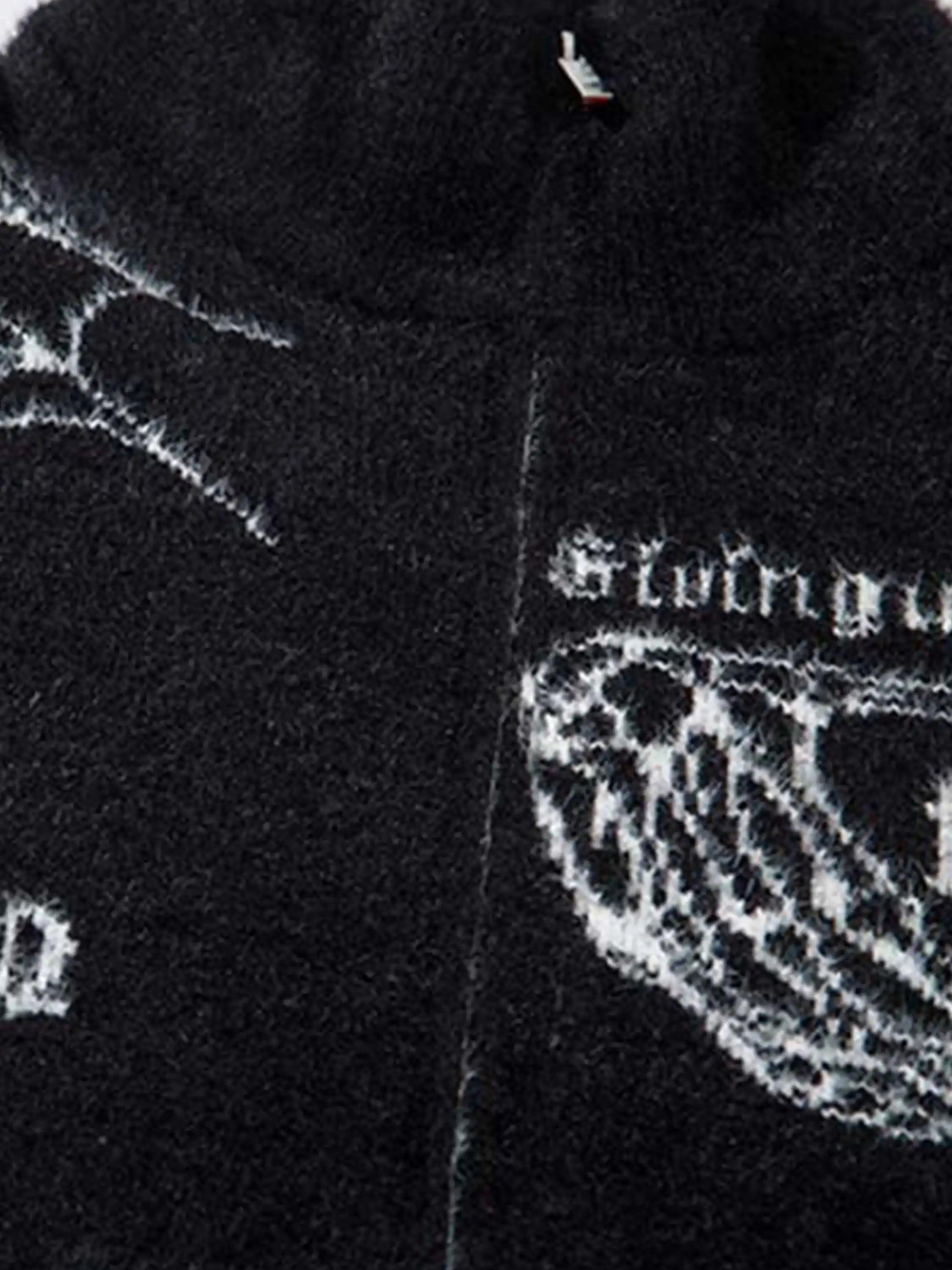 Cross Heart Butterfly Jacquard Cardigan