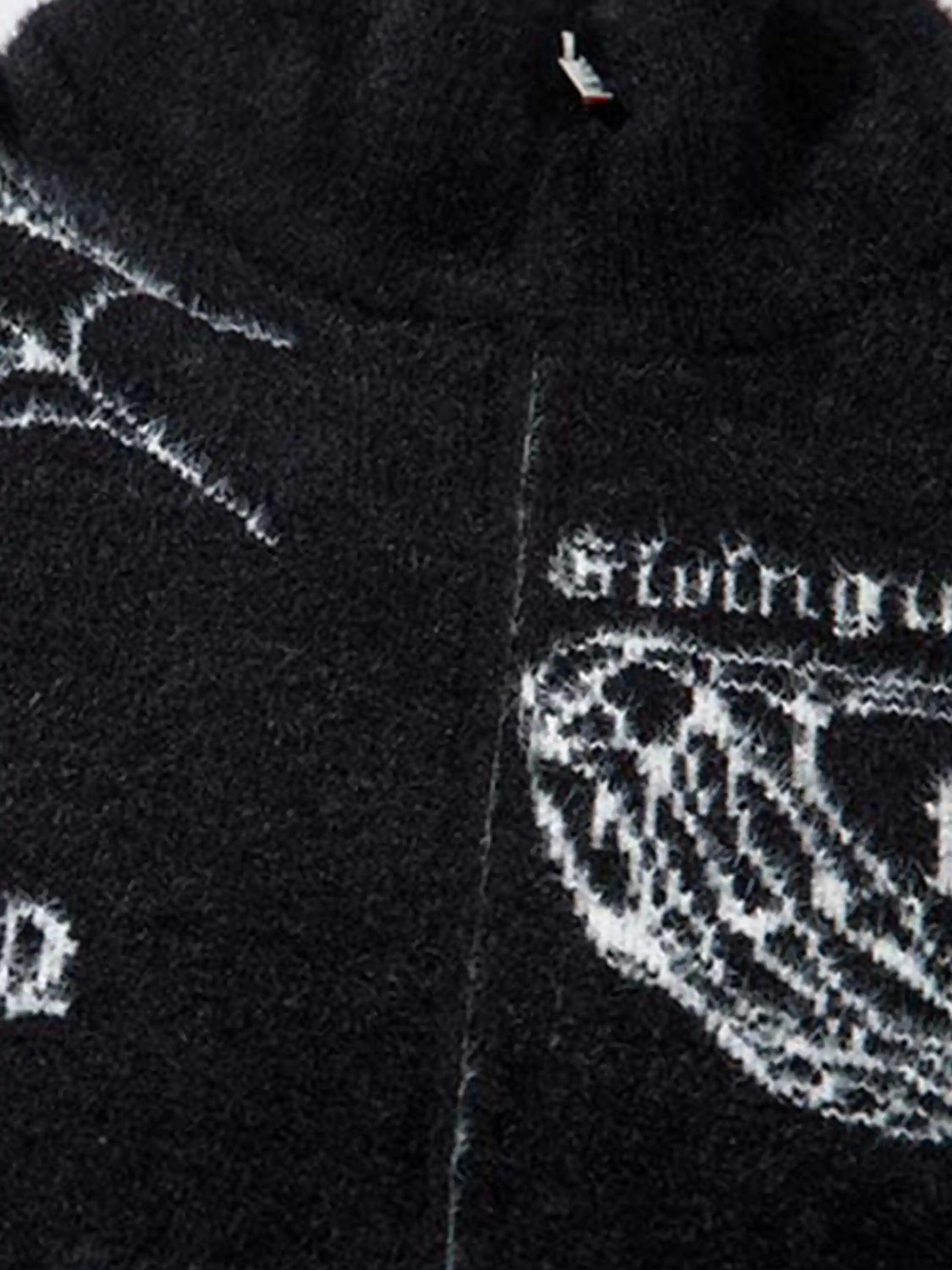 Cross Heart Butterfly Jacquard Cardigan