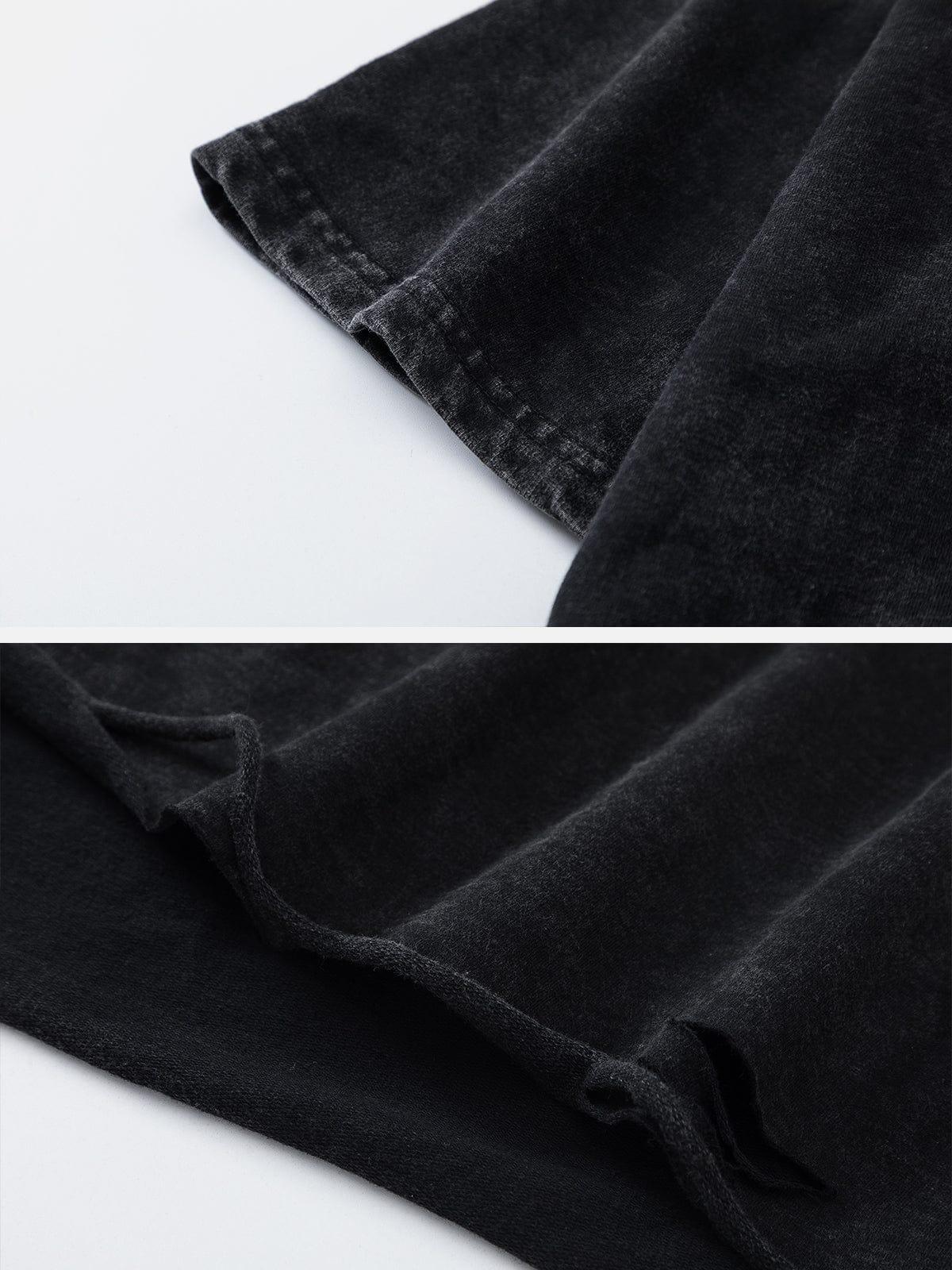 Crossprint Washed Hooded Tee