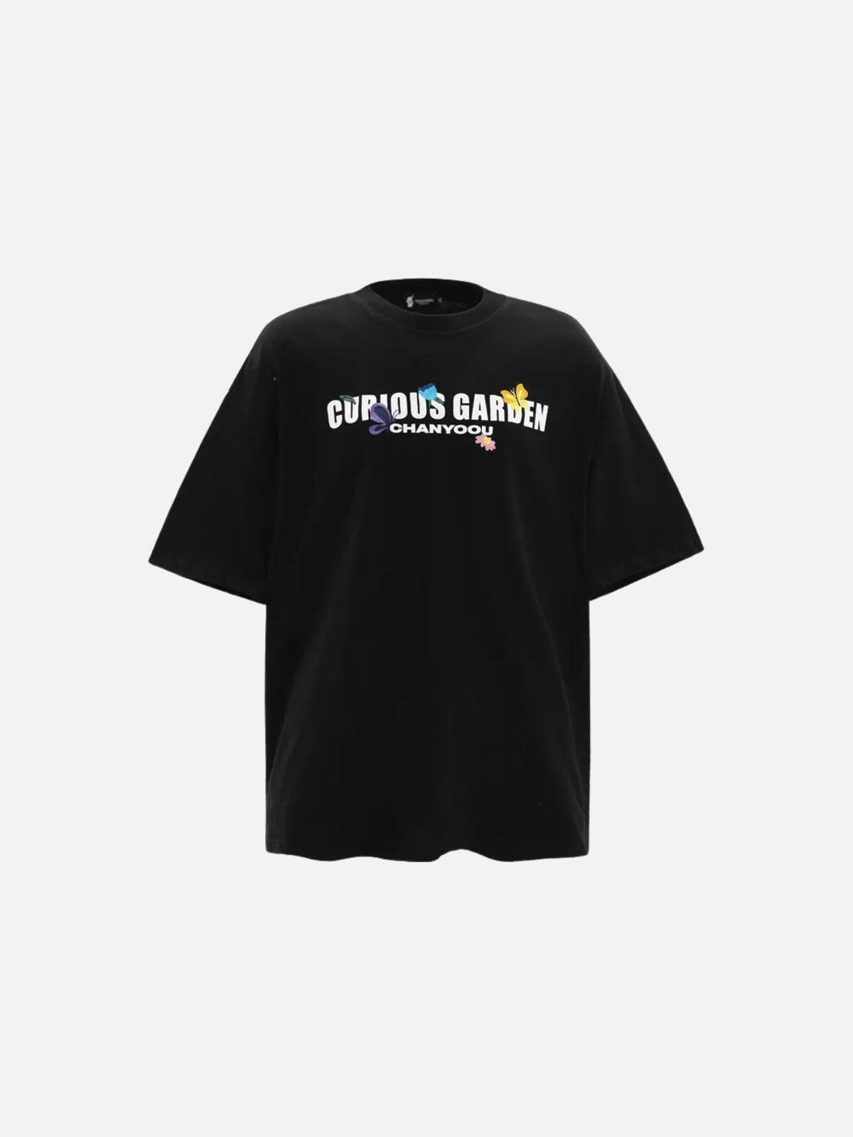 Curious Garden Flower Embroidery High Street Tee