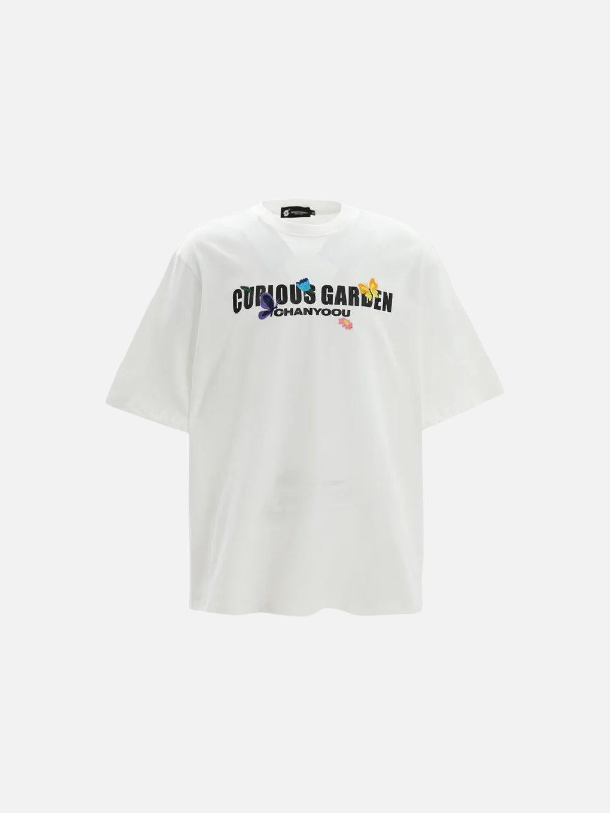 Curious Garden Flower Embroidery High Street Tee