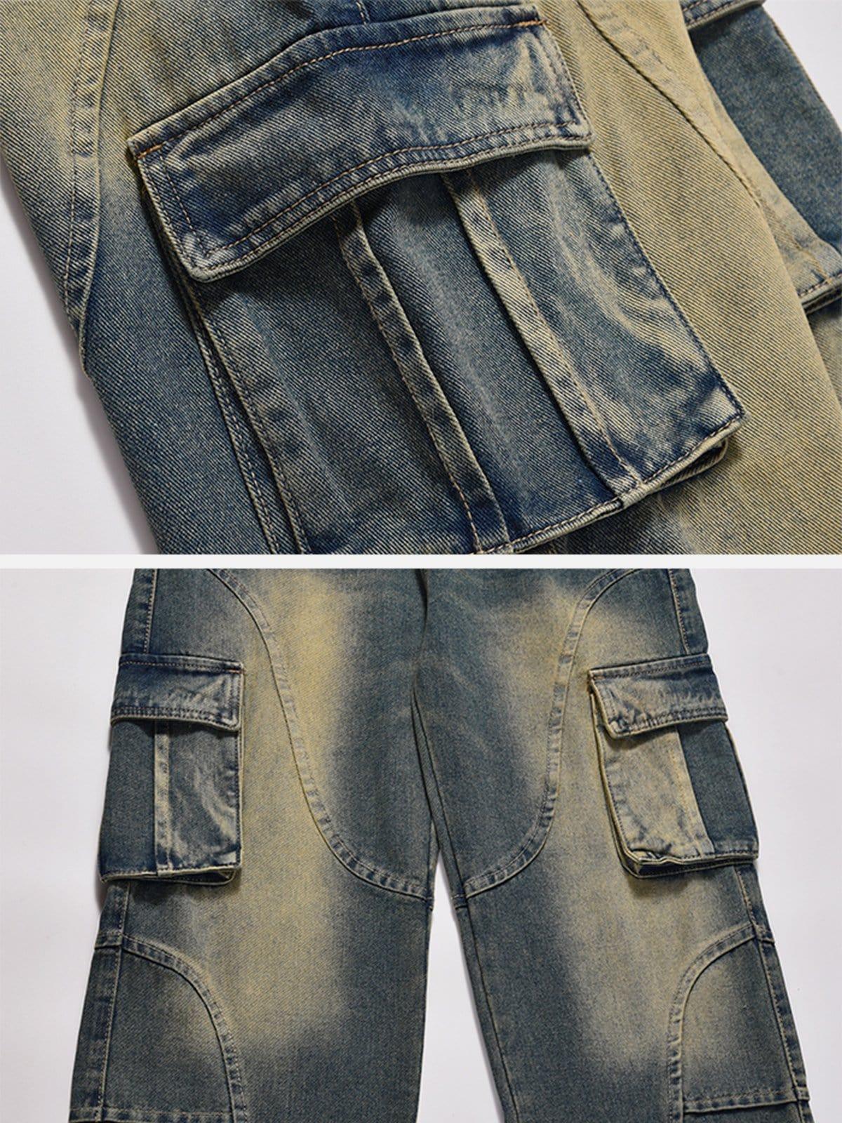 Curved Patchwork Jeans
