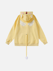 Cute Tail Design Zip-Up Hoodie