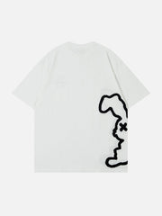 Cutted Rabbit Embroidery Tee