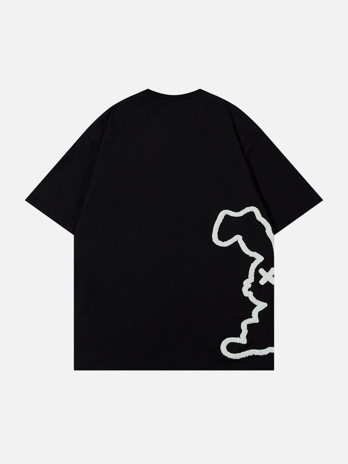 Cutted Rabbit Embroidery Tee