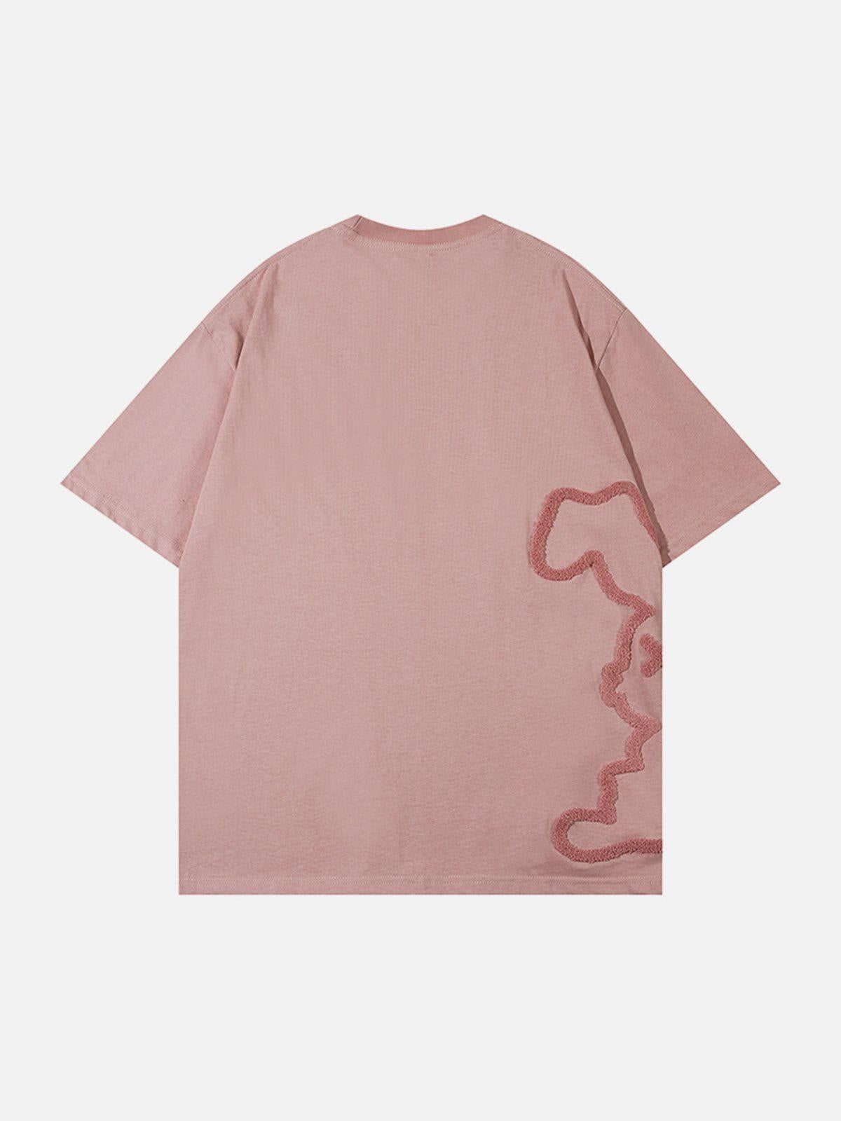 Cutted Rabbit Embroidery Tee