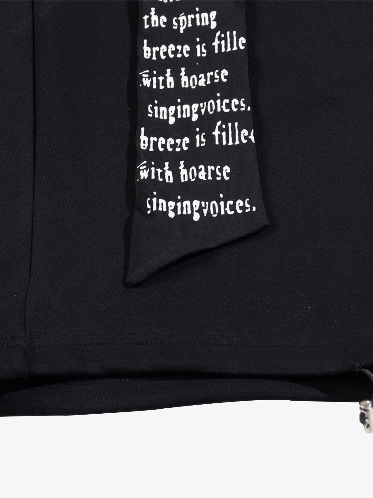 Dark Street Character Print Waist Strap Detail Barrel Pants