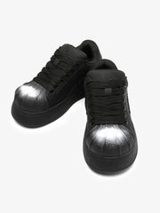 Street Spray-Painted Shell Toe Chunky Sneakers