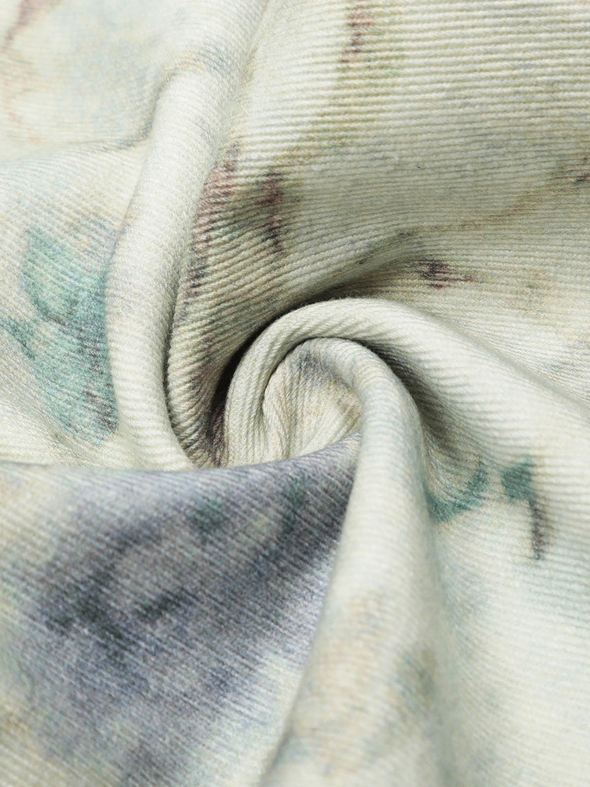 Vintage Floral Print Straight Jeans