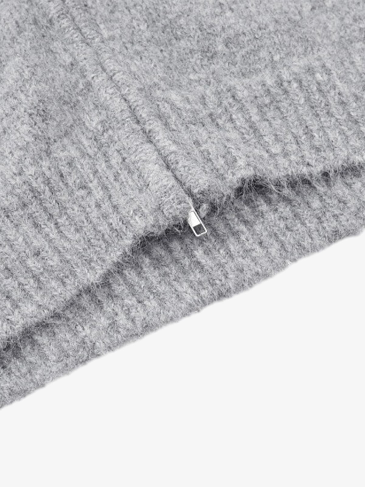 Casual Star Jacquard Double-Zip Cardigan Sweater
