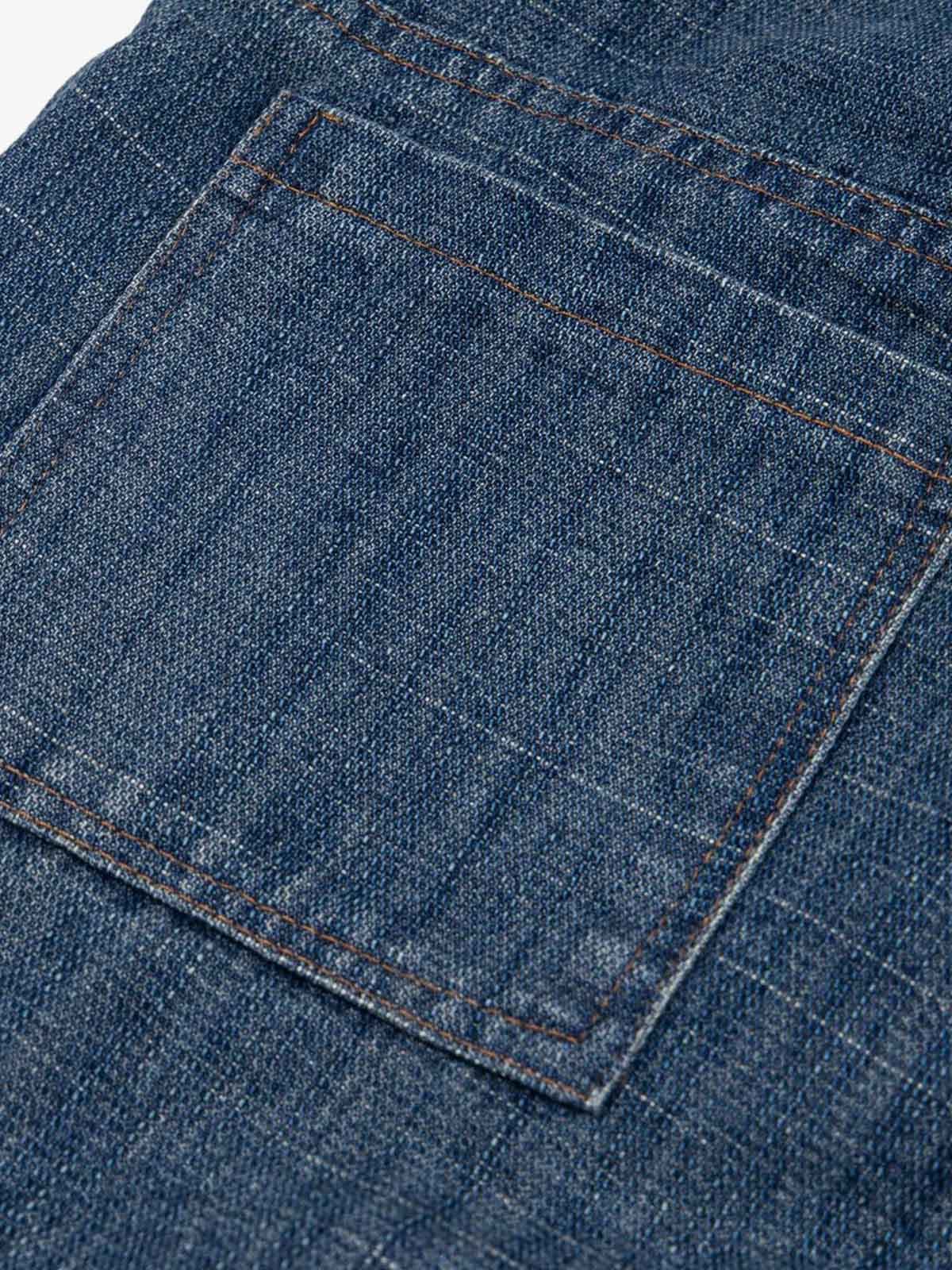 Letter Print Cargo Multi-Pocket Jeans
