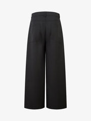Double-Button Design Pleated Suit Casual Pants