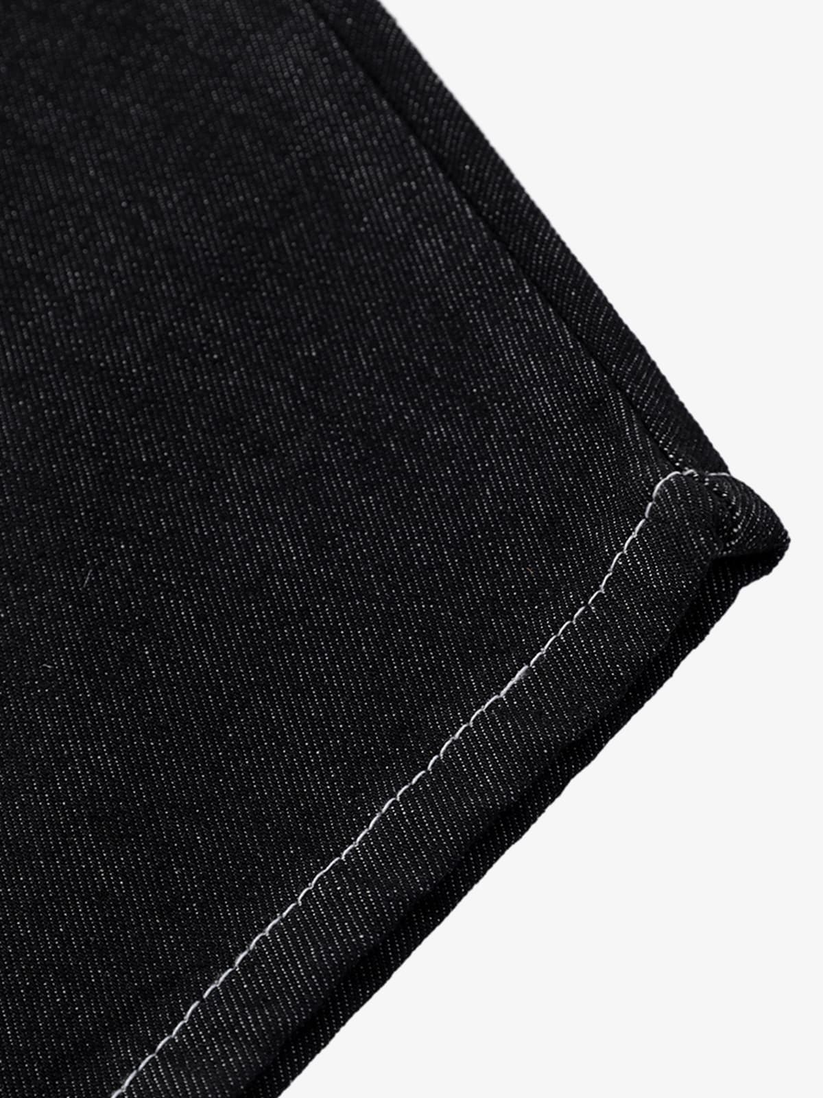 Vintage Contrast Stitch Button-Up Scimitar Jeans