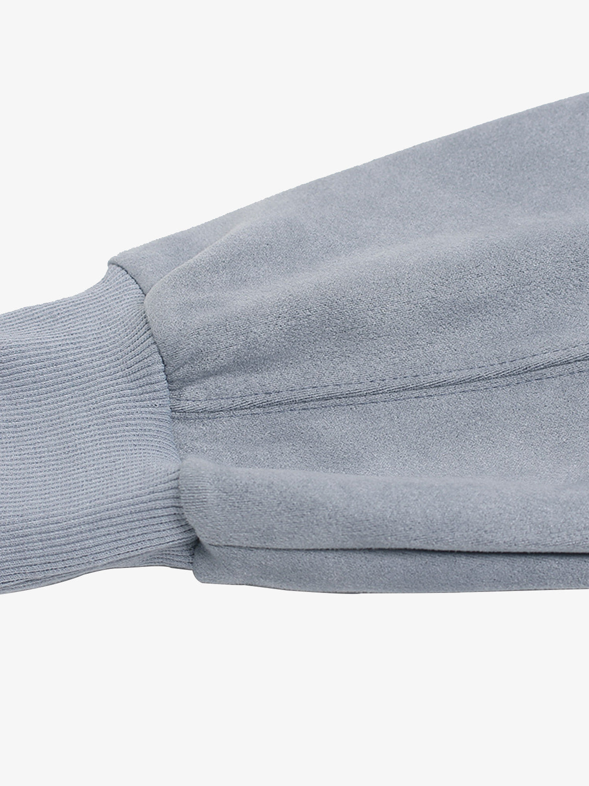 Vintage Suede Letter Embroidered Cropped Hooded Sweatshirt