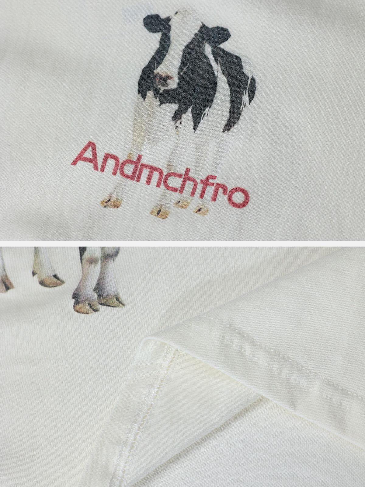 Dairy Cow Print Cotton Tee